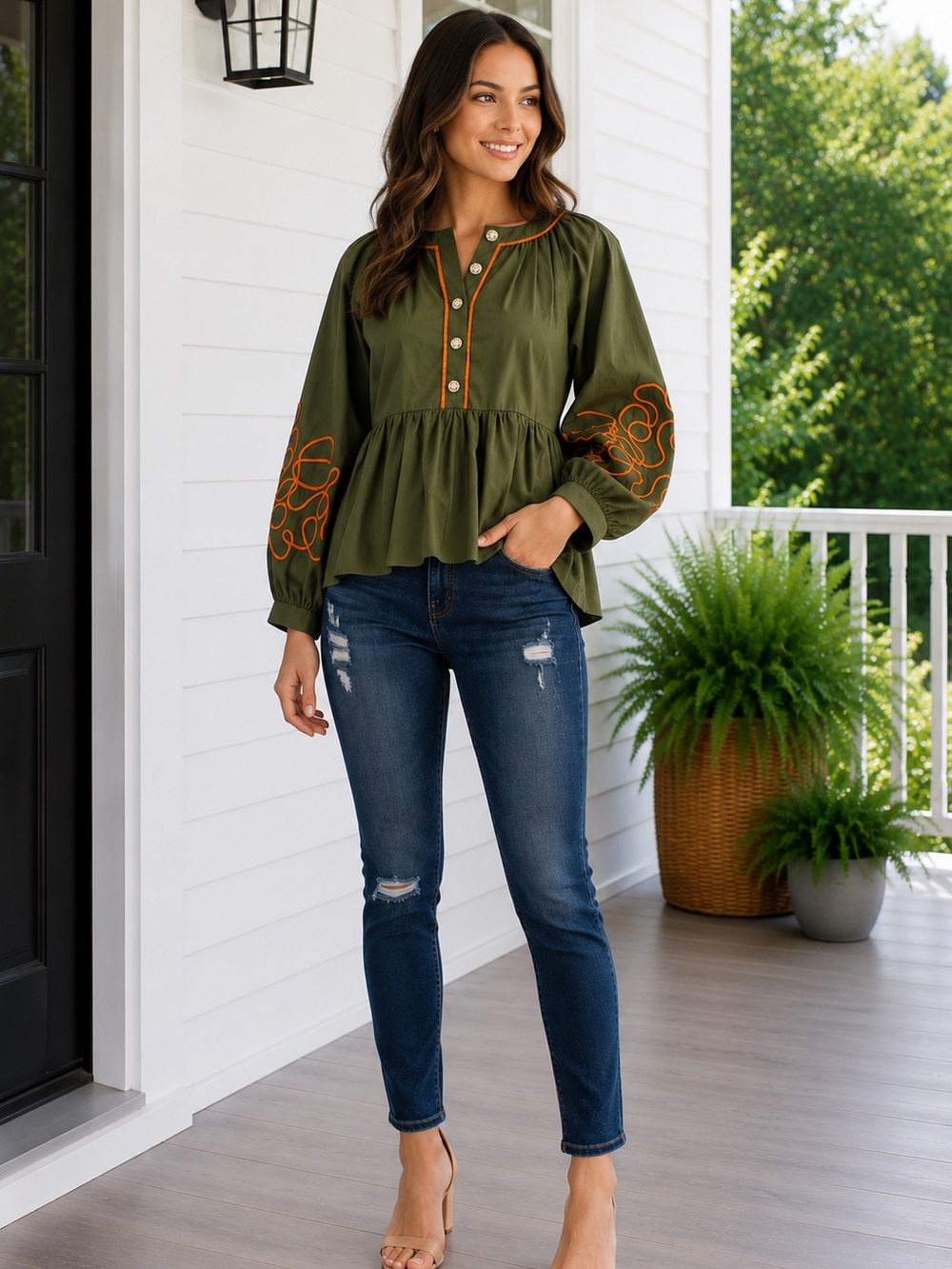 Jodifl The Harper Embroidered Blouse (Various Sizes)